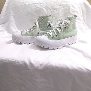 Converse Women Ct All Star Lugged Hi Green Casual Size 7